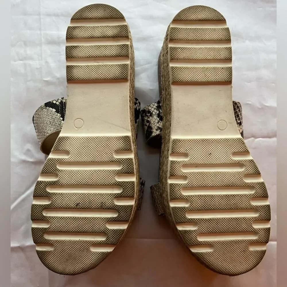 Vince Camuto Masinda Platform Snakeskin Sandals Size 9.5 Medium